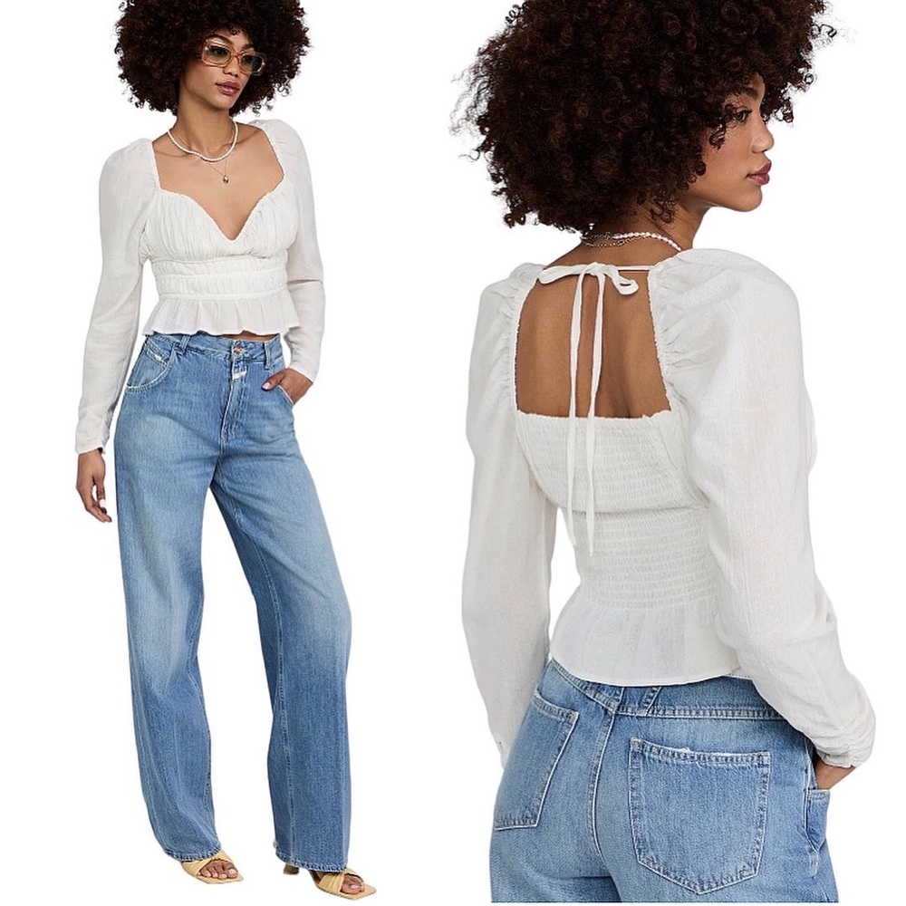 FREE PEOPLE | Chloe Cropped Peplum Style Top